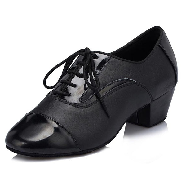 Modern Black Genuine Leather Latin Shoe