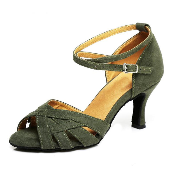 Suede Ankle Strap Classic Salsa Shoe