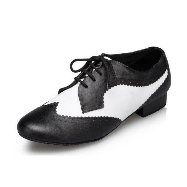 Genuine Leather Lace Up Ballroom Shoe