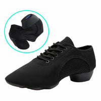 Black Canvas Split Sole  Jazz Shoe