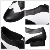 Genuine Leather Lace Up Ballroom Shoe