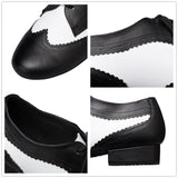 Genuine Leather Lace Up Ballroom Shoe