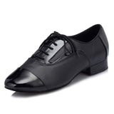 Modern Black Genuine Leather Latin Shoe