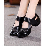 Genuine Leather Rubber Split Sole Jazz Shoe