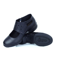 Genuine Leather Square Heel Jazz Shoe