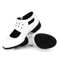 Genuine Leather Square Heel Jazz Shoe