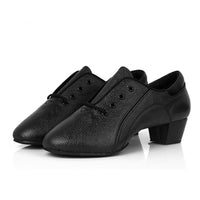 Black Leather Split Sole Ballroom Shoe